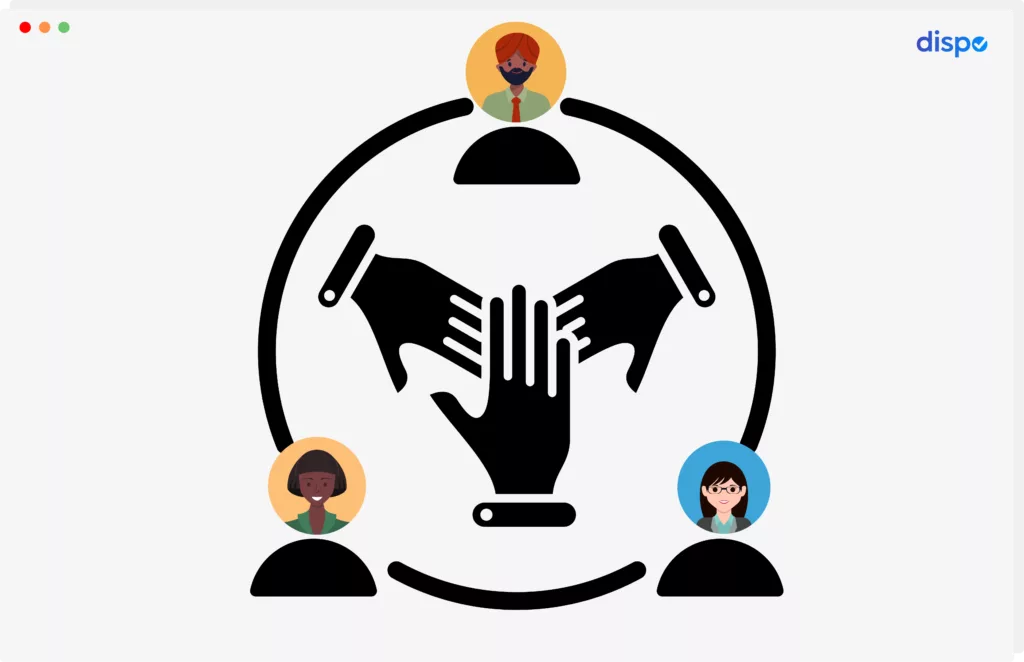 Illustration Dispo work travail collaboratif des indépendants et freelances